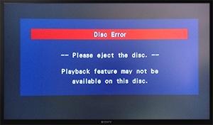 DVD error message from Magnavox